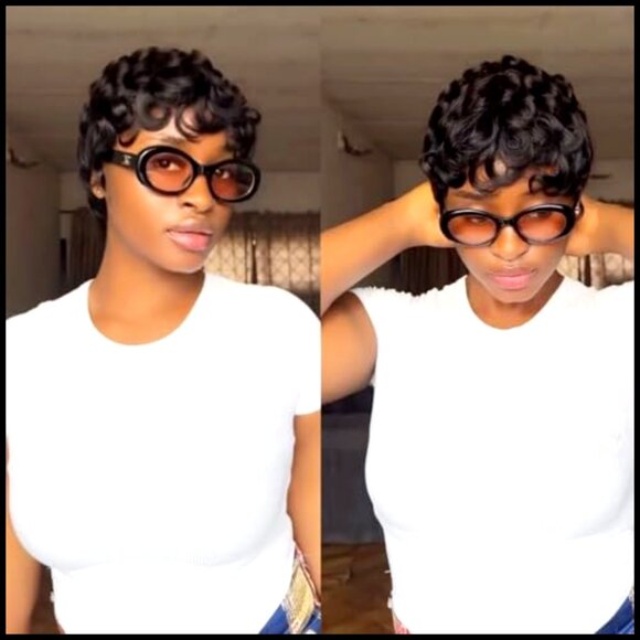 Short Pixie Cut Wig 100% Human Hair Glueless Natural Looking Machine Made main image 6